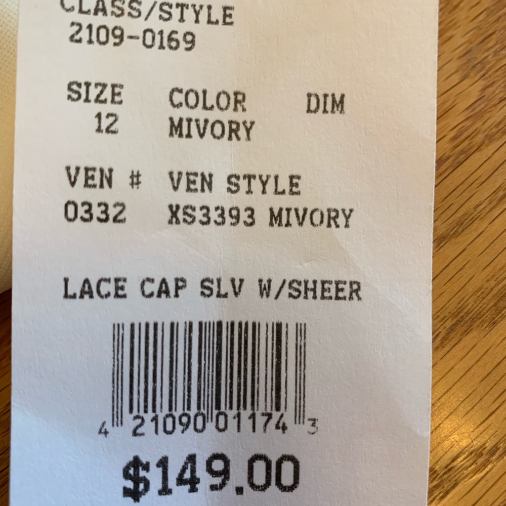 Ivory wedding /semi formal dress